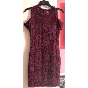 Ambiance red wine mini dress